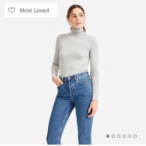 Everlane the Pima micro rib turtleneck